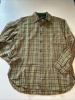Pendleton Woolen Mills Virgin Wool Button Down Shirt Made in Portland , Oregon